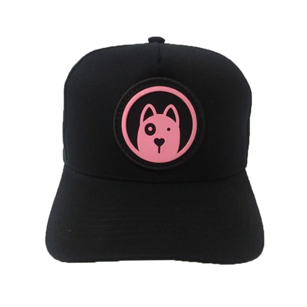 boné logotipo rosa de cachorro